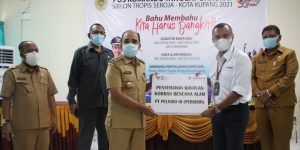 Walikota Terima Sumbangan Pelindo Kupang &Yayasan Gema Kasih Gobel Bagi Korban Badai Seroja