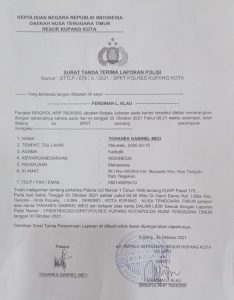 Raymundus Mega Minta  Kapolres  Kupang Kota Segera Amankan  Pelaku Penganiayaan Terhadap Ketua Permasna  Kupang.
