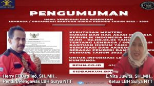 5 Perwakilan LBH Surya NTT Resmi  Terakreditasi