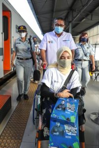 Kementerian BUMN Lepas Mudik Aman Mudik Sehat Bersama BUMN 2022 dengan Moda Kereta Api