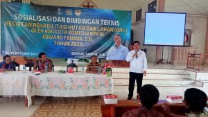 Edward Tannur Lakukan Sosialisasi dan Bimtek Rehabilitasi Dan Lahan di Oesena,TTU
