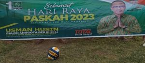 Sukseskan  Paskah  2023 di Rote Ndao, Usman Husin Sumbang  Net & Bola Voli  Bagi Pemuda  Serubeba
