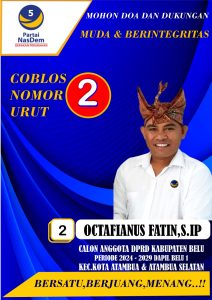 Maju Calon DPRD Belu Dapil 1 Lewat Partai NasDem, Ini Profil Octavianus Fatin