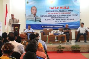 Tatap Muka Bersama Aparatur dan Stakeholder Lingkup Pemda TTS, Gubernur VBL Dorong Ciptakan Inonasi Baru dalam Meningkatkan Pembangunan