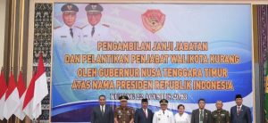 Fahren Funay Resmi Gantikan George Hadjoh Sebagai Penjabat Walikota Kupang