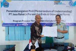 Wujudkan Tri Dharma  &  Keselamatan Lalu Lintas, Jasa Raharja Perwakilan Ende – Uniflor  Tandatangani MoU