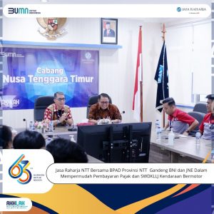 Jasa Raharja NTT Bersama BPAD Provinsi NTT Gandeng BNI dan JNE Dalam Menciptakan Kemudahan Pembayaran Pajak  & SWDKLLJ