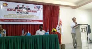 Rakercab  Gerindra  Resmi  Tetapkan Eusabius Binsasi Maju Calon Bupati TTU