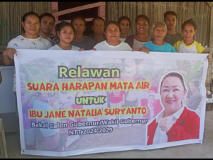 Ketua Relawan Suara Harapan Mata Air Kabupaten Kupang Dukung Dewan Pembina DPW PSI NTT Maju Gubernur