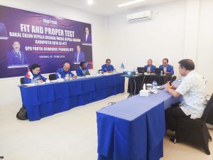 Hadiri Fit & Proper Test  Bakal  Calon Kepala Daerah Partai Demokrat, Alex  Funay    Beberkan Dua  Agenda  Prioritas Bangun Kota Kupang