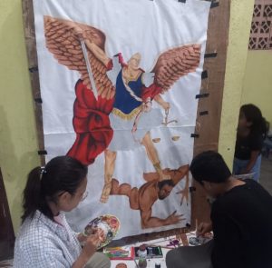 OMK Dan THS – THM Gelar Lomba Melukis Antar Lingkungan Di Paroki St. Agustinus Fatubenao