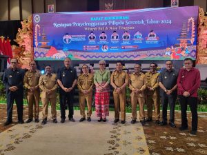 Pj. Gubernur NTT Hadiri Rakor Kesiapan Penyelenggaraan Pilkada Serentak   2024  Wilayah Bali  &  Nusa Tenggara