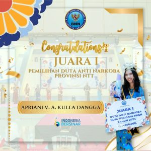 Mahasiswa Undana Raih Juara 1 Duta Anti Narkoba Provinsi NTT 2024