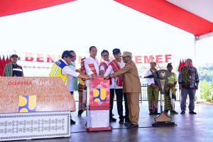 Presiden Jokowi didampingi Pj. Gubernur NTT, Resmikan Bendungan Temef