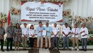 Usai Ditetapkan KPU Kabupaten Belu Sebagai Bupati dan Wakil Bupati Belu Terpilih Dalam Rapat Pleno Terbuka, Ini Pesan Willybrodus Lay.