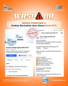 Masyarakat Di Minta Waspada,  Ada Modus Penipuan Atas Namakan Bank NTT