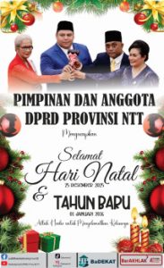Pimpinan dan Anggota DPRD NTT ucapkan Selamat Hari Rays Natal  2025 dan 1 Januari 2026