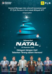 PT.PLN Unit Wilayah NTT Ucapkan Selamat Hari Raya Natal 25 Desember 2025 “ Melayani Dengan hati Tebarkan  Terang  Dalam Harmoni”