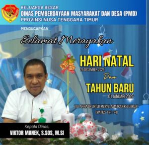 Keluarga Besar Dinas PMD  Provinsi  NTT Ucapkan Selamat Hari Raya Natal 25 Desember 2025 dan   Tahun Baru 2026
