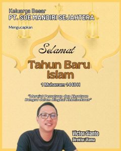 Keluarga Besar PT. SOE MANDIRI SEJAHTERA  Mengucapkan  selamat Tahun Baru Islam, 1 Muharam 1448 Hijriah