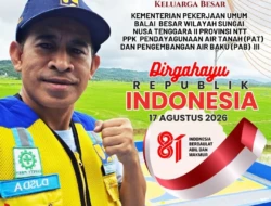 PPK  PAT dan PAB BWS Nusa Tenggara II  Provinsi NTT Ucapkan HUT RI ke-81