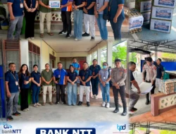 Bank NTT Cabang Lewoleba Hadir untuk Korban Gempa, Bantuan Pangan Diserahkan ke Posko Paroki Stella Maris Danga