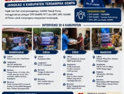 GAMKI Peduli Flores, Jangkau 4 Kabupaten Terdampak Gempa